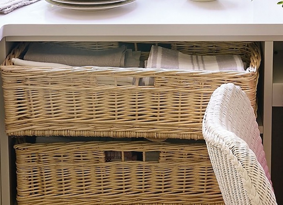 Lote De 5 Cajones A Medida Mimbre Artesano , Cestas. La Cestería