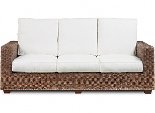 Bamboo Blau Sofa Rattan 3 Plazas Ribadesella